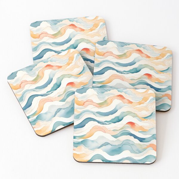 Item preview, Fluid Geometry: Watercolor Wave Symphony designed and sold by WAUZ.