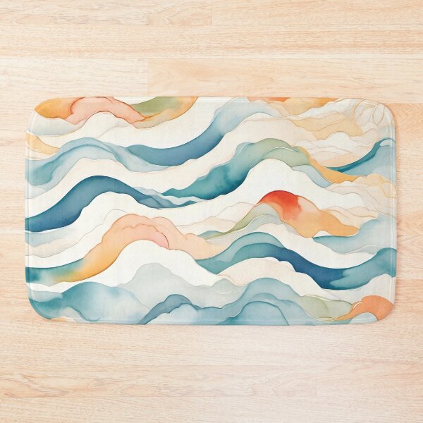 Item preview, Fluid Geometry: Watercolor Wave Symphony designed and sold by WAUZ.