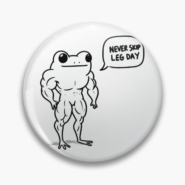 Item preview, Never Skip LegDay Frog designed and sold by LemuellTrends.