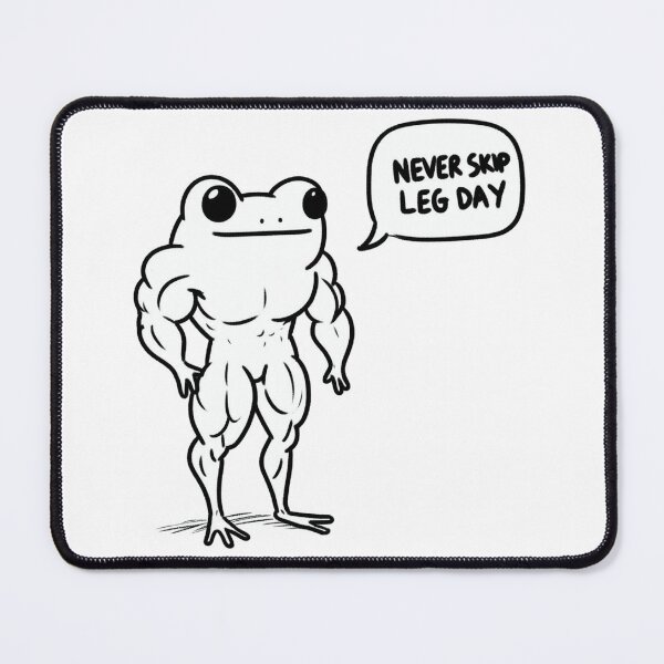 Item preview, Never Skip LegDay Frog designed and sold by LemuellTrends.