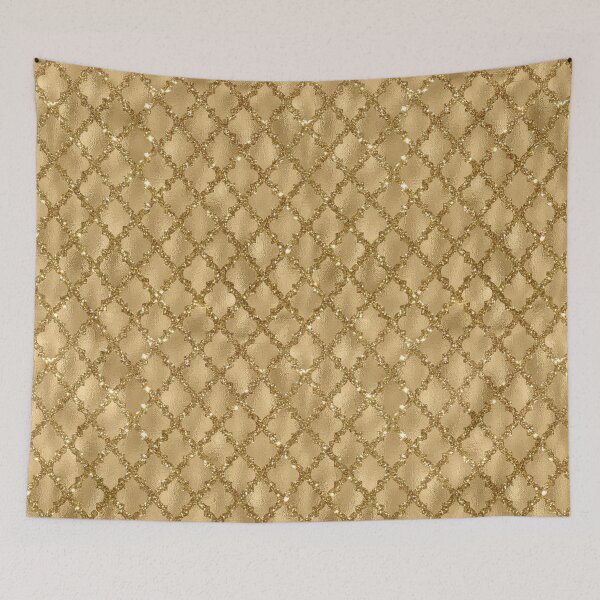 Item preview, Gold Glitter Hexagonal Print designed and sold by Radnordesigns.