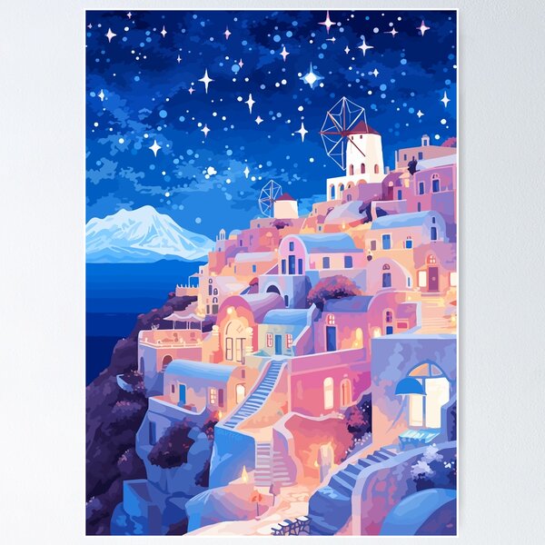 Med Travel Aegean Sea Mykonos Ibiza Monaco Poster Nordic Wall Art