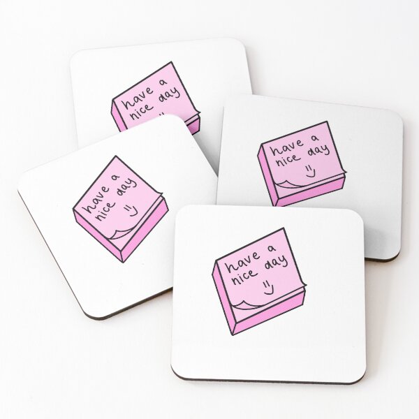 Item preview, have a nice day pink post-it sticker designed and sold by harriiiboo.