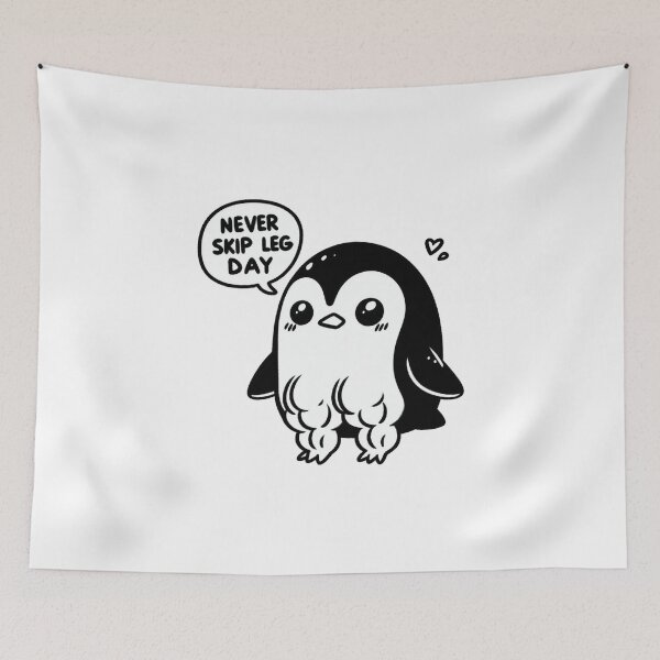 Item preview, Never Skip Leg Day Pinguin designed and sold by LemuellTrends.