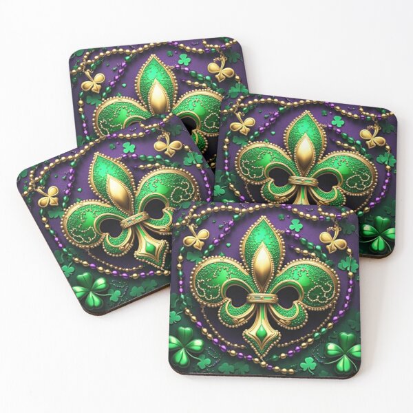 Item preview, A combination design of Mardi Gras, St.Patrick's Day and Valentine's. designed and sold by trailsitravel.