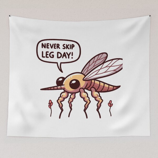Item preview, Never Skip Leg Day Mosquito designed and sold by LemuellTrends.