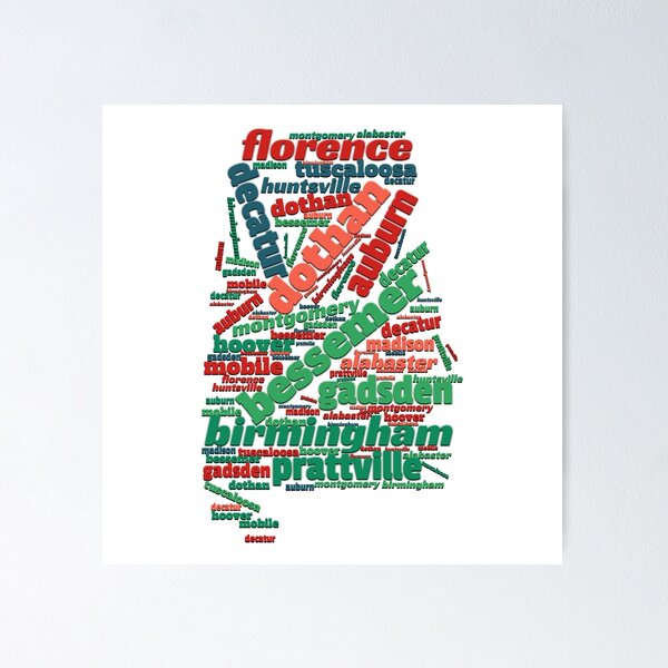 Item preview, Alabama Cities designed and sold by Yzakreativ.