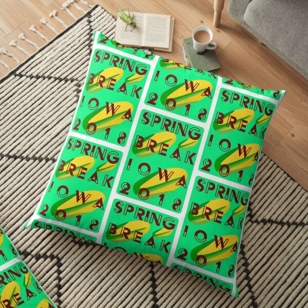 Spring Break Iowa Floor Pillow