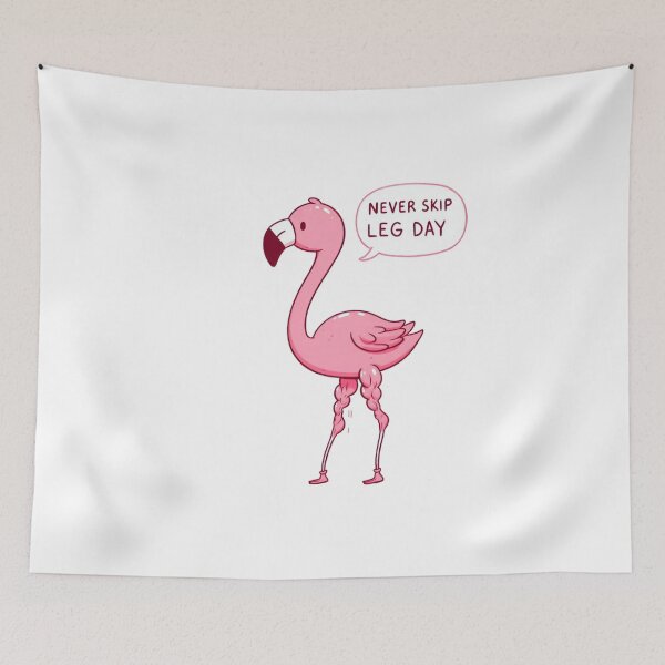 Item preview, Never Skip Leg Day Flamingo designed and sold by LemuellTrends.