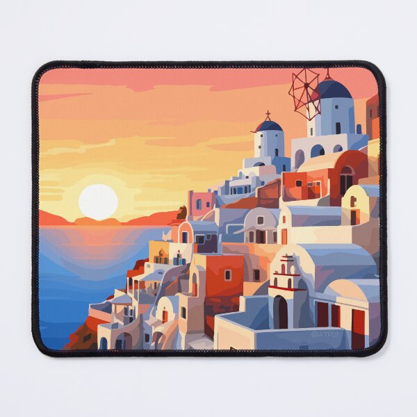 Item preview, Santorini Greece Summer Afternoon Greek Theme Art designed and sold by LVTFCOarts.