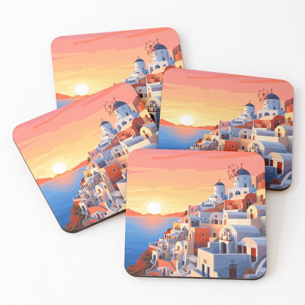 Item preview, Santorini Greece Summer Afternoon Greek Theme Art designed and sold by LVTFCOarts.