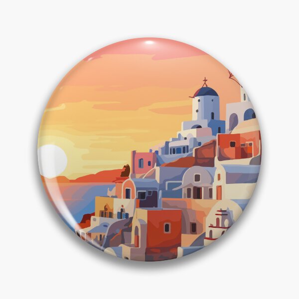 Item preview, Santorini Greece Summer Afternoon Greek Theme Art designed and sold by LVTFCOarts.