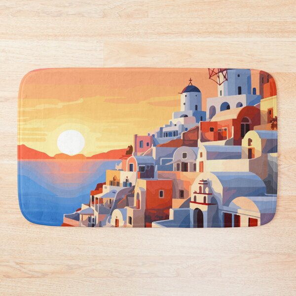 Item preview, Santorini Greece Summer Afternoon Greek Theme Art designed and sold by LVTFCOarts.