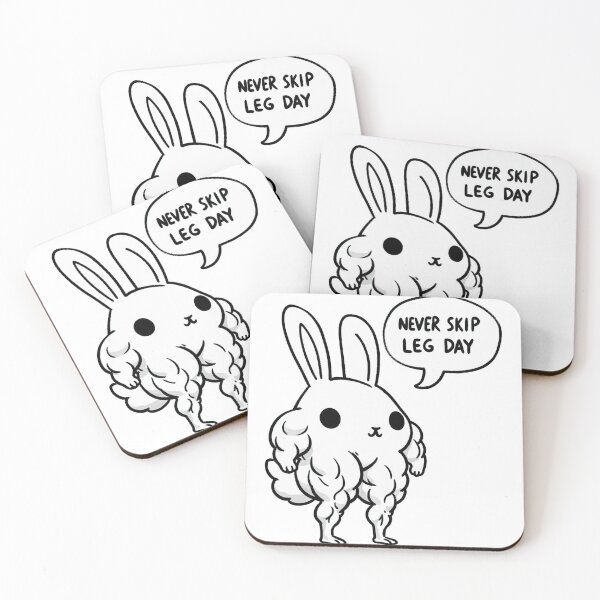 Item preview, Never Skip Leg Day Rabbit designed and sold by LemuellTrends.