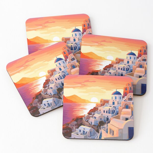 Item preview, Peaceful Santorini Greece European Theme Greek Art designed and sold by LVTFCOarts.