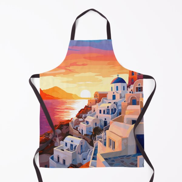 Item preview, Peaceful Santorini Greece European Theme Greek Art designed and sold by LVTFCOarts.