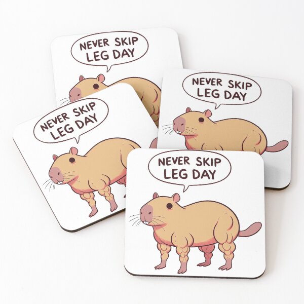 Item preview, Never Skip Leg Day Capybara designed and sold by LemuellTrends.