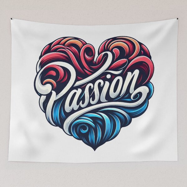 Item preview, Passion of Love, typography designed and sold by maxmaj.