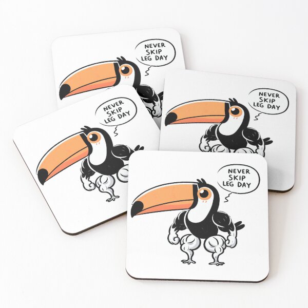 Item preview, Never Skip Leg Day Toucan designed and sold by LemuellTrends.