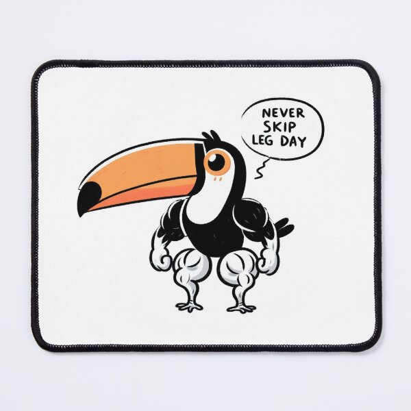 Item preview, Never Skip Leg Day Toucan designed and sold by LemuellTrends.