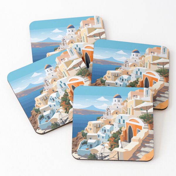 Item preview, Santorini Greece Night Greek Theme Abstract Art designed and sold by LVTFCOarts.