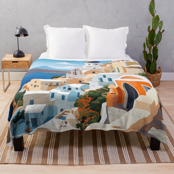 Item preview, Santorini Greece Night Greek Theme Abstract Art designed and sold by LVTFCOarts.