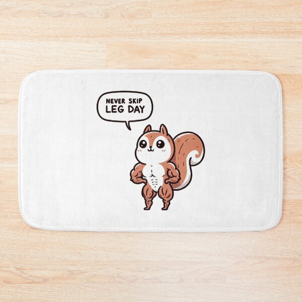 Item preview, Never Skip Leg Day Squirrel designed and sold by LemuellTrends.