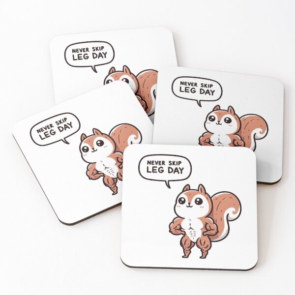 Item preview, Never Skip Leg Day Squirrel designed and sold by LemuellTrends.
