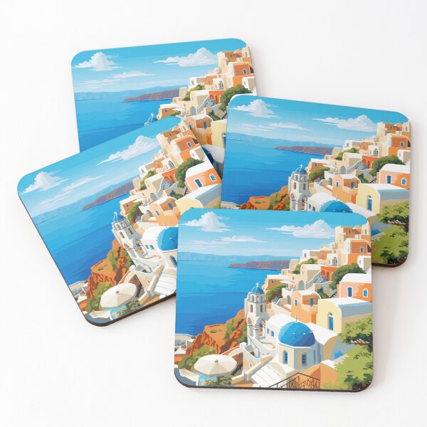 Item preview, Magical Santorini Greece Summer Travel Greek Theme Art designed and sold by LVTFCOarts.
