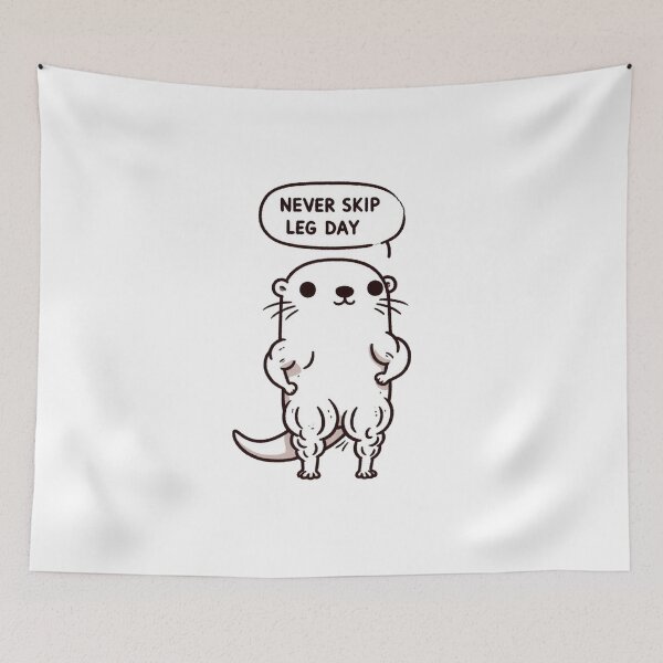 Item preview, Never Skip Leg Day Otter designed and sold by LemuellTrends.