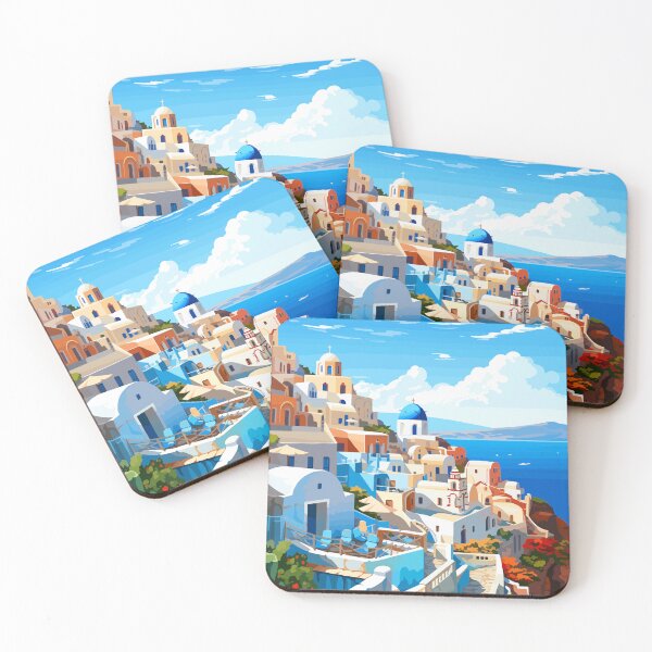 Item preview, Magical Santorini Greek Summer Vacation Greece Theme Art designed and sold by LVTFCOarts.