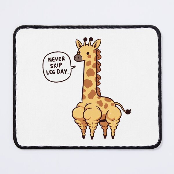 Item preview, Never Skip Leg Day Giraffe designed and sold by LemuellTrends.
