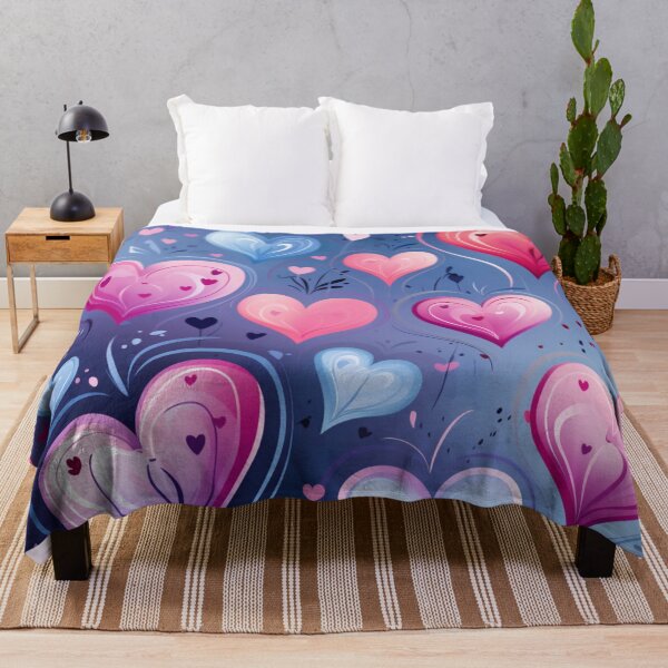 Item preview, Floating Decorative Hearts on Blue Background designed and sold by AgathaZolastore.