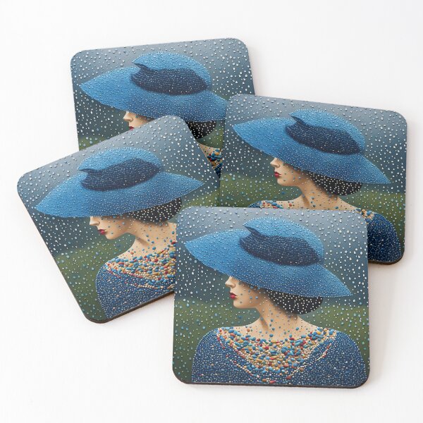 Item preview, Rainy Pebbles on Blue designed and sold by AJSRPrints.