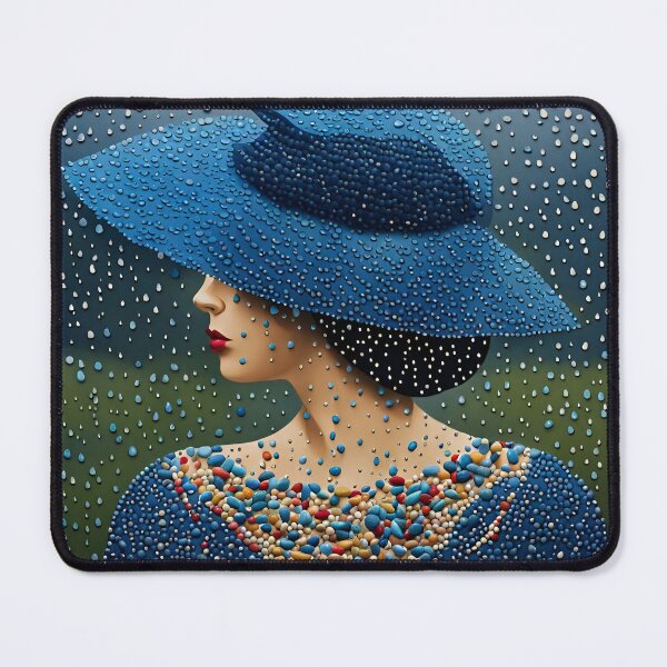 Item preview, Rainy Pebbles on Blue designed and sold by AJSRPrints.