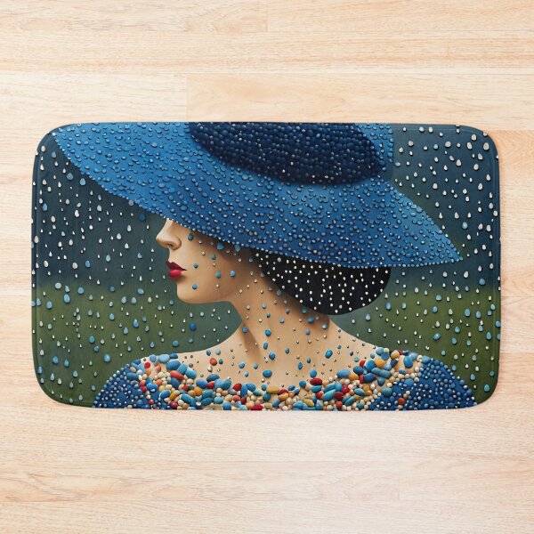 Item preview, Rainy Pebbles on Blue designed and sold by AJSRPrints.