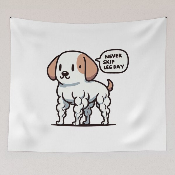 Item preview, Never Skip Leg Day Dog designed and sold by LemuellTrends.