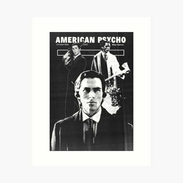 American Psycho-original Vintage Movie Poster of Mary Harron's Iconic Psycho  Thiller With Christian Bale, Reese Witherspoon and Jared Leto 