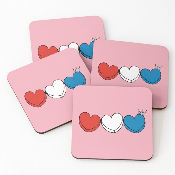 Item preview, Red White and Royal Blue Love Hearts designed and sold by baranskini.
