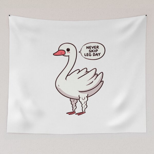 Item preview, Never Skip Leg Day Swan designed and sold by LemuellTrends.