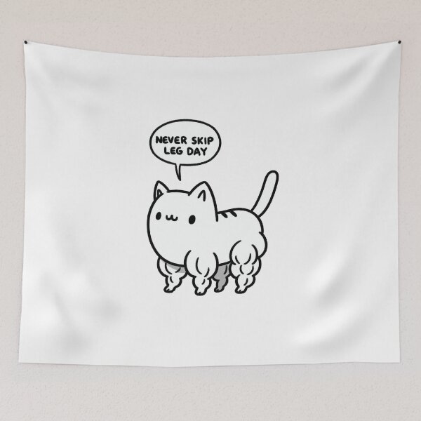 Item preview, Never Skip Leg Day Cat designed and sold by LemuellTrends.
