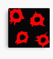Bullet Holes Gun Shots Canvas Print