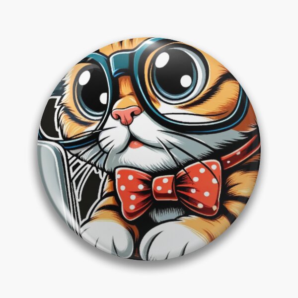 Item preview, Hilarious Cat with Laptop - Comical Feline Tech Trouble designed and sold by Buzzenon.