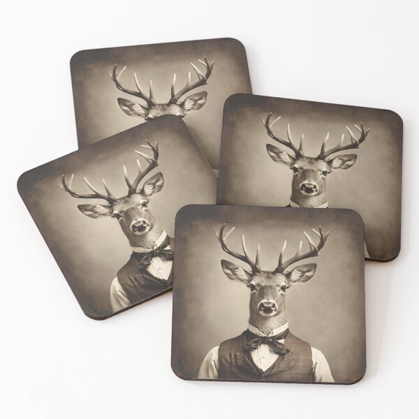 Item preview, Deer Portrait Victorian Artistic Gift Fashion  designed and sold by popanato.