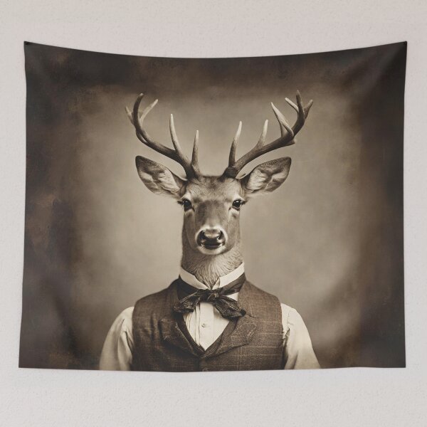 Item preview, Deer Portrait Victorian Artistic Gift Fashion  designed and sold by popanato.