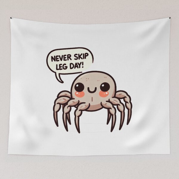 Item preview, Never Skip Leg Day Spider designed and sold by LemuellTrends.