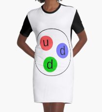 Neutron,  Subatomic Particle, Nuclear Physics Graphic T-Shirt Dress