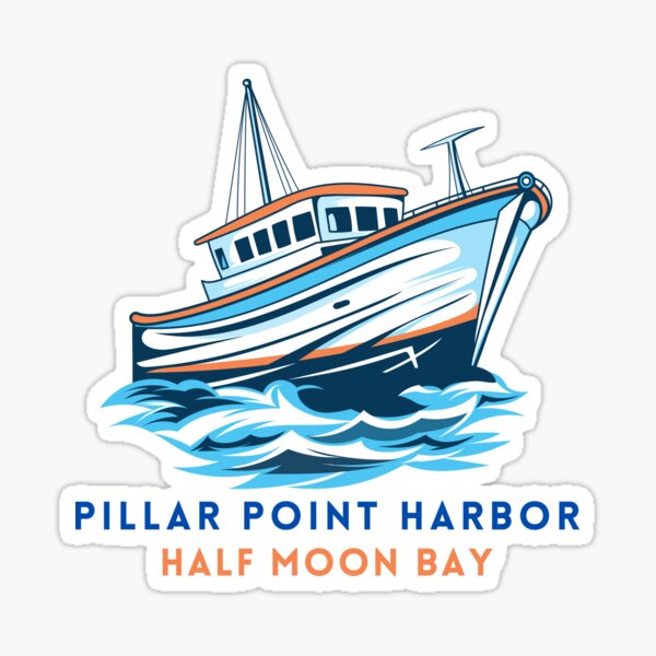 Pillar Point Harbor Half Moon Bay California Sticker