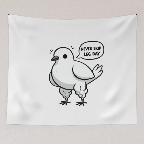 Item preview, Never Skip Leg Day Pigeon designed and sold by LemuellTrends.