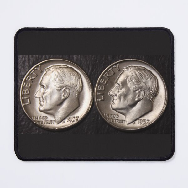 Item preview, 1957 P & 1957 D Roosevelt Dimes 2 Coins designed and sold by coinsxcrochet.